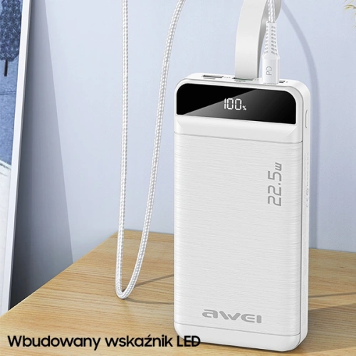 Buy AWEI P141K Powerbank 40000mAh 22.5W black 3xUSB/PD/Lightning Display + LED Light - AWEI134 - {ean13} - Home Screen Store Europe