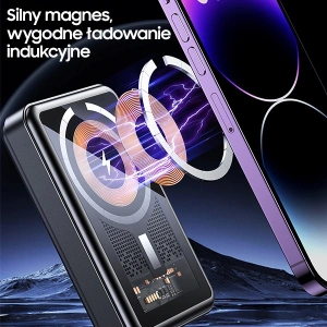 Kup Powerbank AWEI P155K 10000mAh 15W Magnetic Wireless Fast Charge with stand Lightning/PD czarny/black - AWEI135 - {ean13} - Sklep Home Screen