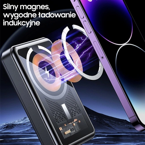 Buy AWEI P155K Powerbank 10000mAh 15W Magnetic Wireless Fast Charge with stand Lightning/PD black - AWEI135 - {ean13} - Home Screen Store Europe