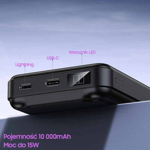 Buy AWEI P155K Powerbank 10000mAh 15W Magnetic Wireless Fast Charge with stand Lightning/PD black - AWEI135 - {ean13} - Home Screen Store Europe