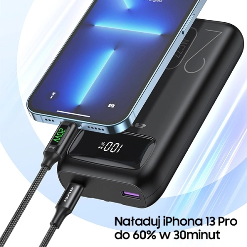 Kup Powerbank AWEI P169K 20000mAh 22.5W negru/black cu display + cabluri PD/Lightning - AWEI136 - {ean13} - Sklep Home Screen