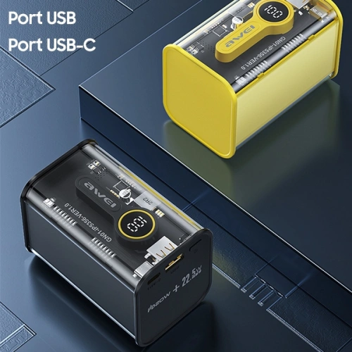 Kup Powerbank AWEI P180K 20000mAh 22.5W schwarz/schwarz USB/PD + Display - AWEI139 - {ean13} - Sklep Home Screen