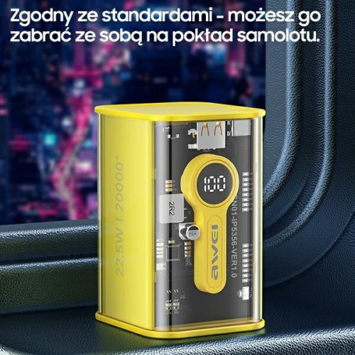 Kup Powerbank AWEI P180K 20000mAh 22.5W schwarz/schwarz USB/PD + Display - AWEI139 - {ean13} - Sklep Home Screen