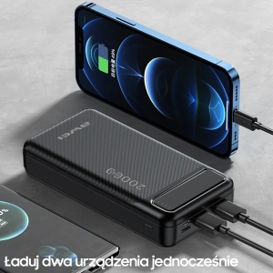 Kup Powerbank AWEI P6K 20000mAh czarny/black 2xUSB/PD/microUSB - AWEI140 - {ean13} - Sklep Home Screen