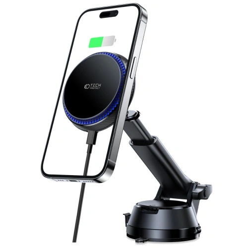 Buy Tech-Protect MM15W-V4 Magnetic MagSafe Dashboard Car Mount Wireless Charger 15W Black - THP1930 - {ean13} - Home Screen Store Europe