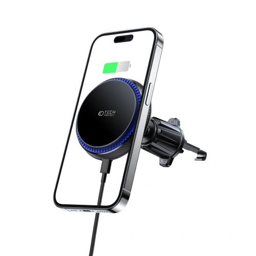 Kup Autós tartó vezeték nélküli töltővel Tech-Protect MM15W-V4 Magnetic Magsafe Szellőző Autós Tartó Vezeték nélküli Töltő 15W Fekete - THP1931 - {ean13} - Sklep Home Screen
