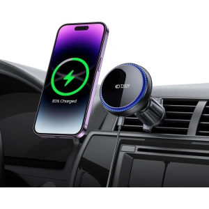 Kup Uchwyt samochodowy z ładowarką bezprzewodową Tech-Protect MM15W-V4 Magnetic Magsafe Vent Car Mount Wireless Charger 15W Black - THP1931 - {ean13} - Sklep Home Screen