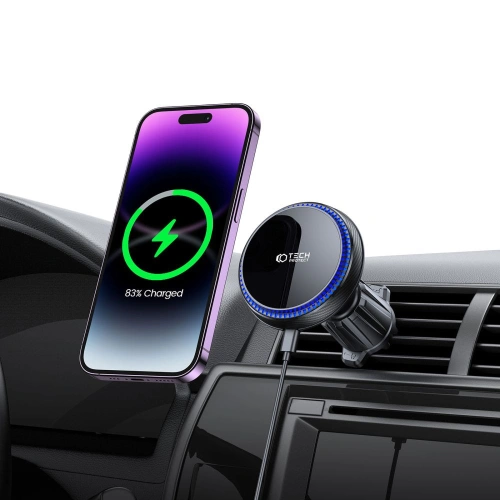 Kup Upevnění do auta s bezdrátovou nabíječkou Tech-Protect MM15W-V4 Magnetic Magsafe Vent Car Mount Wireless Charger 15W Black - THP1931 - {ean13} - Sklep Home Screen