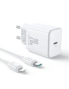 Buy Joyroom JR-TCF06 Wall Charger 20W USB C PD + USB-C/Lightning cable - JYR734 - {ean13} - Home Screen Store Europe