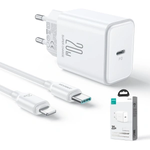 Kup Încărcător de rețea Joyroom JR-TCF06 20W USB C PD + cablu USB-C/Lightning - JYR734 - {ean13} - Sklep Home Screen