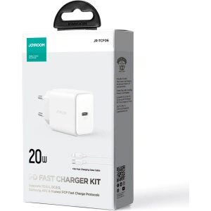 Kup Încărcător de rețea Joyroom JR-TCF06 20W USB C PD + cablu USB-C/Lightning - JYR734 - {ean13} - Sklep Home Screen
