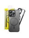 Baseus Glitter Magnetic Apple iPhone 14 Pro Max (black) + tempered glass + cleaner kit