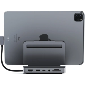 Buy Satechi Aluminum Stand Hub Apple iPad Pro (USB-C, USB-A, 4K HDMI, card reader, jack port) (space gray) - STH27 - {ean13} - Home Screen Store Europe