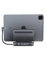 Satechi Apple Standfuß Aluminium-Standfuß Hub für iPad Pro (USB-C, USB-A, 4K HDMI, micro/SD-Kartenleser, Klinkenanschluss) (spacegrau)
