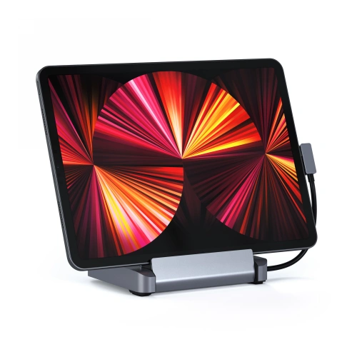 Kup Podest Satechi Aluminum Stand Hub az Apple iPad Pro-hoz (USB-C, USB-A, 4K HDMI, micro/SD kártyaolvasó, jack port) (űr szürke) - STH27 - {ean13} - Sklep Home Screen