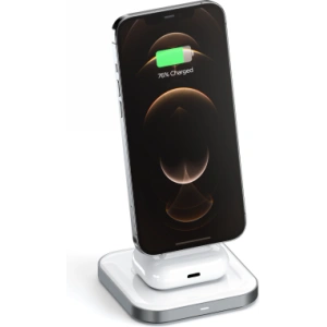 Buy Satechi Magnetic Wireless Charger MagSafe 2in1 (space gray) - STH29 - {ean13} - Home Screen Store Europe