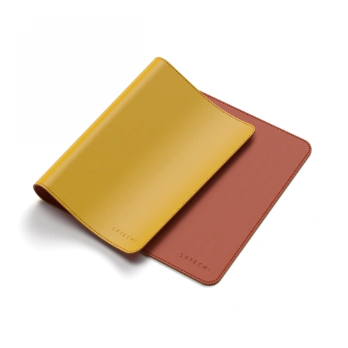 Kup Suport de mouse Satechi Dual Eco Leather Desk, față-verso, piele ecologică (galben/portocaliu) - STH30 - {ean13} - Sklep Home Screen