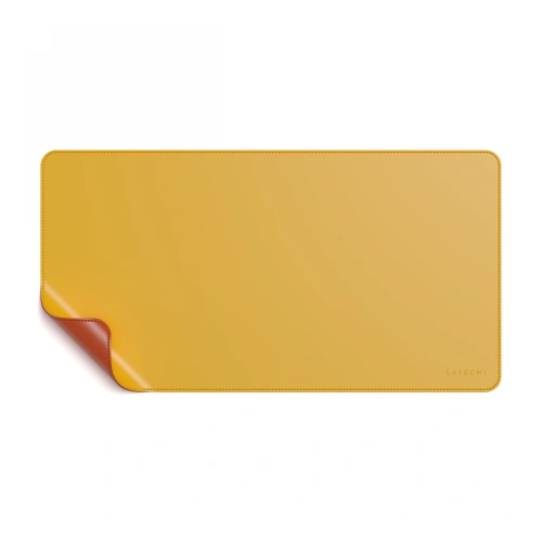 Satechi Dual Sided Eco Leather Desk Mouse Pad Yellow/orange