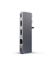 Satechi Apple Adapter HUB Pro Hub mini mit dualem USB-C an MacBook (2xUSB-C, 2x USB-A, Ethernet, Klinkenanschluss) (spacegrau)