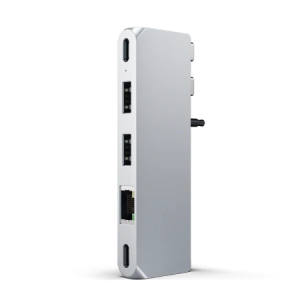 Kup Satechi Apple HUB-Adapter Pro Hub mini mit dualem USB-C an MacBook (2xUSB-C, 2x USB-A, Ethernet, Klinkenanschluss) (silber) - STH35 - {ean13} - Sklep Home Screen