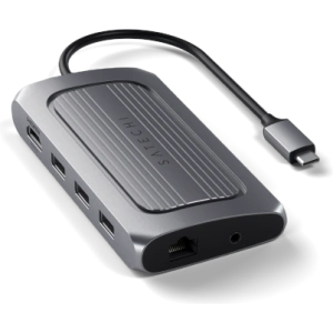 Buy Satechi Multiport USB-C (USB-C4, 3x USB-A, 8K HDMI, Ethernet, card reader, jack port) - STH37 - {ean13} - Home Screen Store Europe
