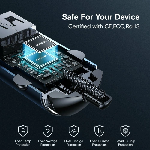 Kup Încărcător auto Joyroom C-A35 Încărcător auto cu 2 porturi PD 45W QC 3.0 Negru - JYR735 - {ean13} - Sklep Home Screen