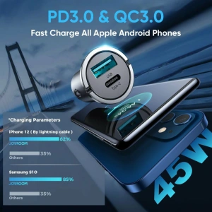 Ładowarka samochodowa Joyroom C-A35 2-port Car Charger PD 45W QC 3.0 Black