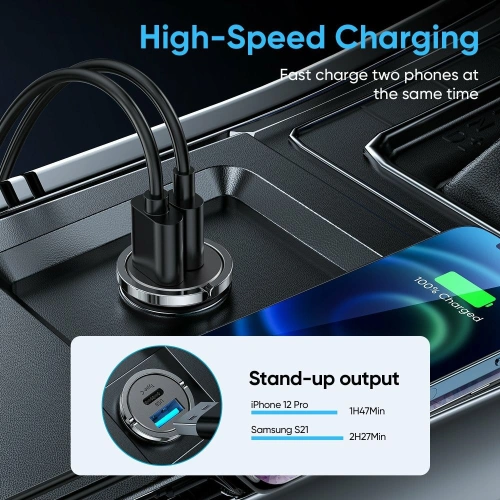 Kup Autós töltő Joyroom C-A35 2-portos autós töltő PD 45W QC 3.0 Fekete - JYR735 - {ean13} - Sklep Home Screen