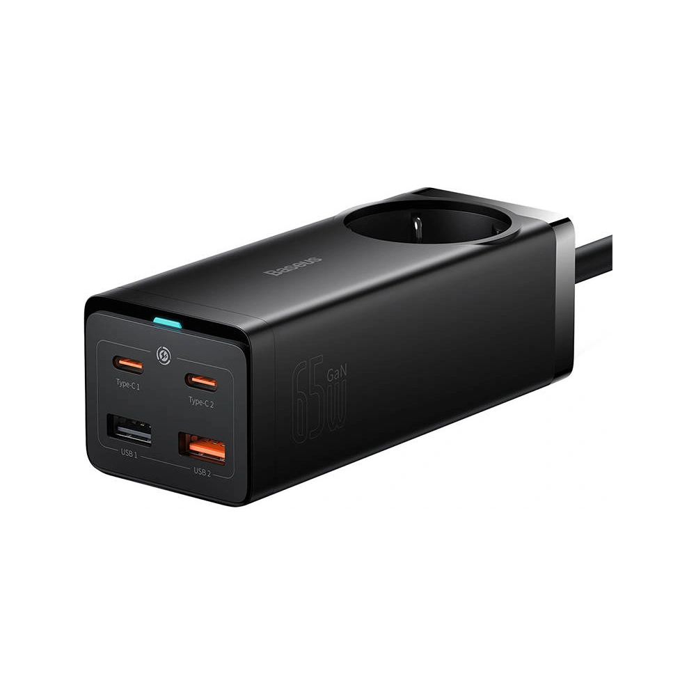 Ładowarka sieciowa/listwa zasilająca Baseus GaN3 Pro 2x USB + 2xUSB-C + AC, 65W