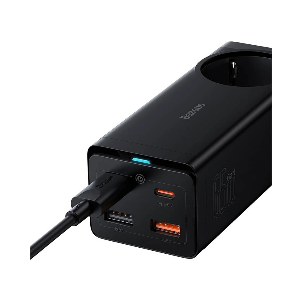 Ładowarka sieciowa/listwa zasilająca Baseus GaN3 Pro 2x USB + 2xUSB-C + AC, 65W