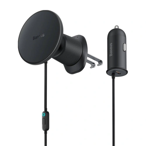 Kup Urmă de magnetică auto Baseus CW01 pentru grilă cu încărcător USB-C, 15W + 25W (negru) - BSU4041 - {ean13} - Sklep Home Screen
