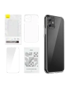 Baseus Apple Tasche Crystal Series Clear iPhone 11 (klar) + gehärtetes Glas + Reinigungskit