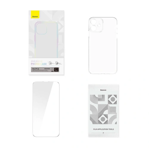 Kup Etui Baseus Crystal Series Clear Apple iPhone 11 (transparent) + sticlă călită + set de curățare - BSU4044 - {ean13} - Sklep Home Screen