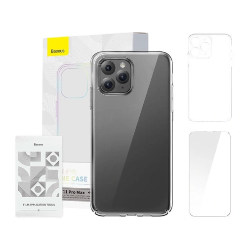 Kup Etui Baseus Crystal Series Clear Apple iPhone 11 Pro Max (átlátszó) + edzett üveg + tisztító készlet - BSU4046 - {ean13} - Sklep Home Screen