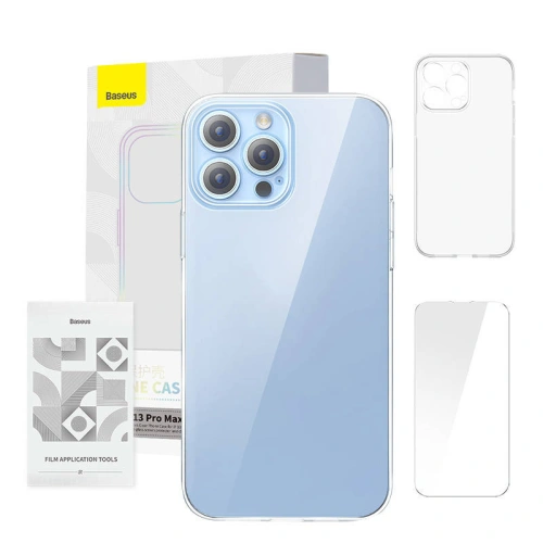 Kup Etui Baseus Crystal Clear Apple iPhone 13 Pro Max (transparent) + sticlă securizată + set de curățare - BSU4067 - {ean13} - Sklep Home Screen