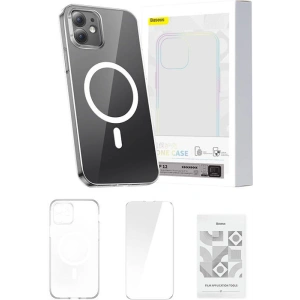 Kup Etui Baseus Magnetic Crystal Clear Apple iPhone 12 (transparentne) + szkło hartowane + zestaw czyszczący - BSU4069 - {ean13} - Sklep Home Screen