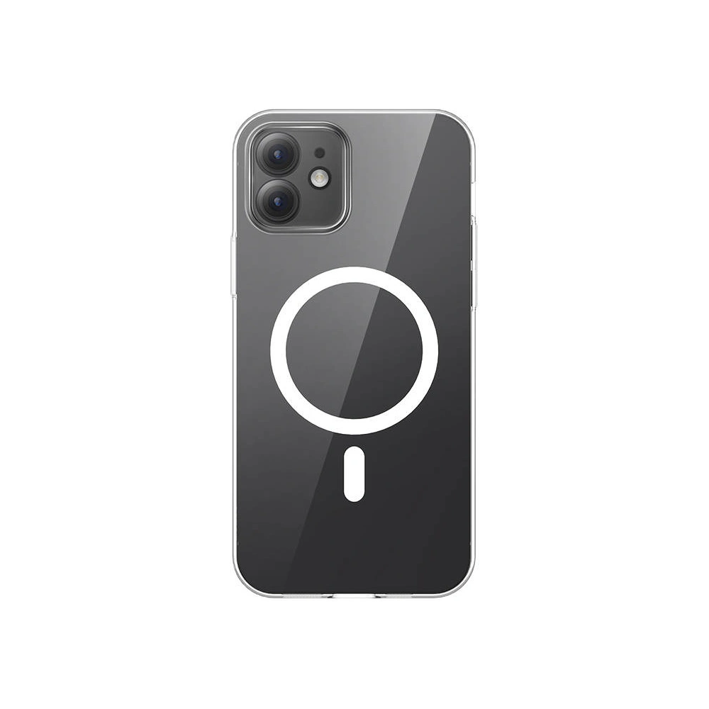 Etui Baseus Magnetic Crystal Clear Apple iPhone 12 (transparentne) + szkło hartowane + zestaw czyszczący