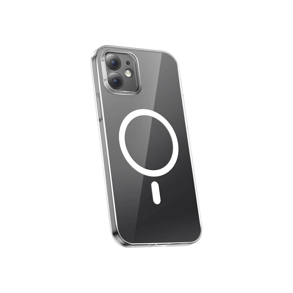 Etui Baseus Magnetic Crystal Clear Apple iPhone 12 (transparentne) + szkło hartowane + zestaw czyszczący