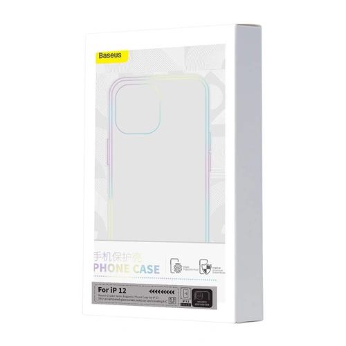Kup Etui Baseus Magnetic Crystal Clear Apple iPhone 12 (transparent) + sticlă securizată + set de curățare - BSU4069 - {ean13} - Sklep Home Screen