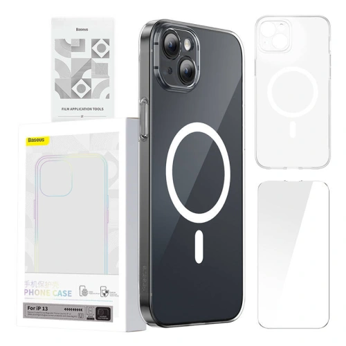 Kup Baseus Apple Case Magnetic Crystal Clear iPhone 13 (transparent) + gehärtetes Glas + Reinigungsset - BSU4070 - {ean13} - Sklep Home Screen