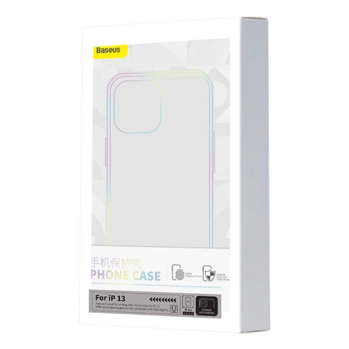 Buy Baseus Magnetic Crystal Clear Apple iPhone 13 (clear) + tempered glass + cleaner kit - BSU4070 - {ean13} - Home Screen Store Europe