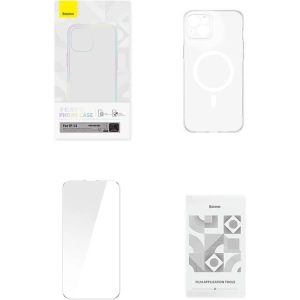 Kup Etui Baseus Magnetic Crystal Clear Apple iPhone 13 (transparentne) + szkło hartowane + zestaw czyszczący - BSU4070 - {ean13} - Sklep Home Screen