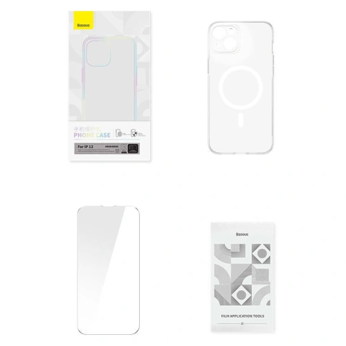 Kup Baseus Apple Case Magnetic Crystal Clear iPhone 13 (transparent) + gehärtetes Glas + Reinigungsset - BSU4070 - {ean13} - Sklep Home Screen
