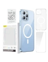 Etui Baseus Magnetic Crystal Clear Apple iPhone 14 Pro (průhledné) + tvrzené sklo + čisticí sada