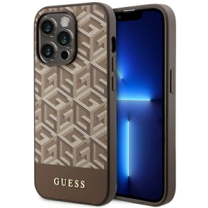 Kup Etui Guess GUHMP14LHGCFSEW Apple iPhone 14 Pro brązowy/brown hard case GCube Stripes MagSafe - GUE2543 - {ean13} - Sklep Home Screen