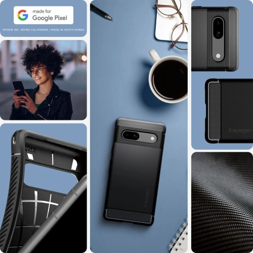 Kup Spigen Gehäuse Rugged Armor Google Pixel 7a Mattschwarz - SPN2862 - {ean13} - Sklep Home Screen