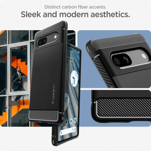 Kup Spigen Gehäuse Rugged Armor Google Pixel 7a Mattschwarz - SPN2862 - {ean13} - Sklep Home Screen
