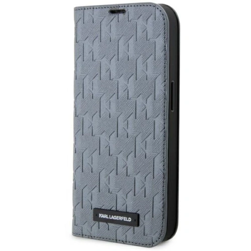 Kup Etui Karl Lagerfeld KLBKP14LSAKLHPG Apple iPhone 14 Pro bookcase srebrny/silver Saffiano Monogram - KLD1568 - {ean13} - Sklep Home Screen