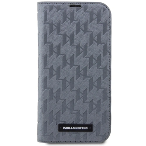 Kup Etui Karl Lagerfeld KLBKP14LSAKLHPG Apple iPhone 14 Pro bookcase srebrny/silver Saffiano Monogram - KLD1568 - {ean13} - Sklep Home Screen