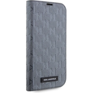 Kup Etui Karl Lagerfeld KLBKP14LSAKLHPG Apple iPhone 14 Pro bookcase srebrny/silver Saffiano Monogram - KLD1568 - {ean13} - Sklep Home Screen